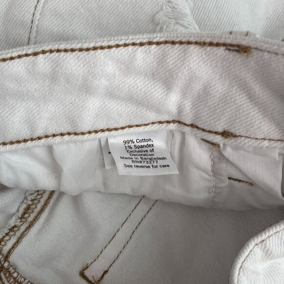 SO Super High-Rise Cut Off Short Distressed Embroider Rainbow Pocket White 7/28W - Picture 10 of 13